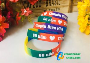 vòng tay cao su phân đoạn màu